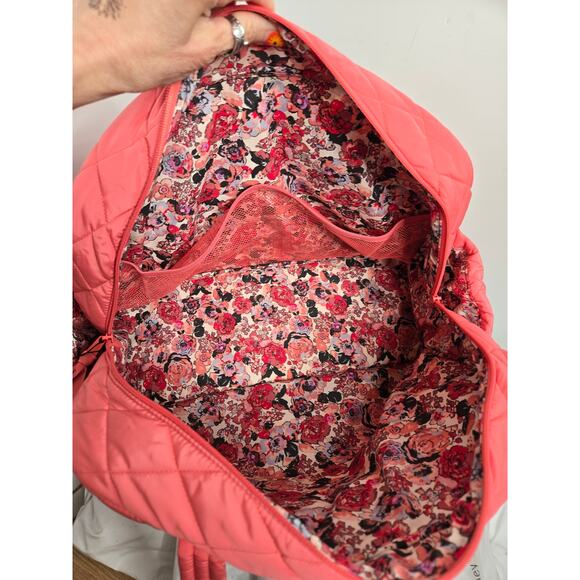 Vera Bradley NWT Quilted Medium Travel Bag trolley sleeve Blush Sienna - Picture 12 of 17